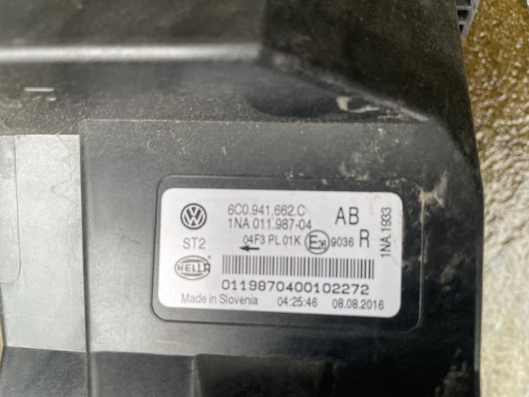 VW POLO 6C 6R FRONT FOG LAMP LIGHT RIGHT SIDE (2014-2017)