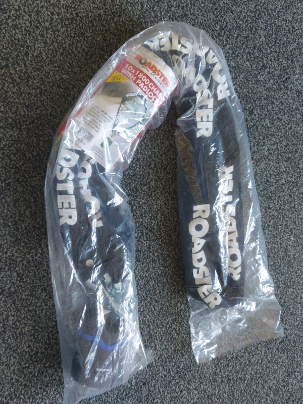 image for Roadster heavy duty motorbike look brand new 10X1800 chain with padloc