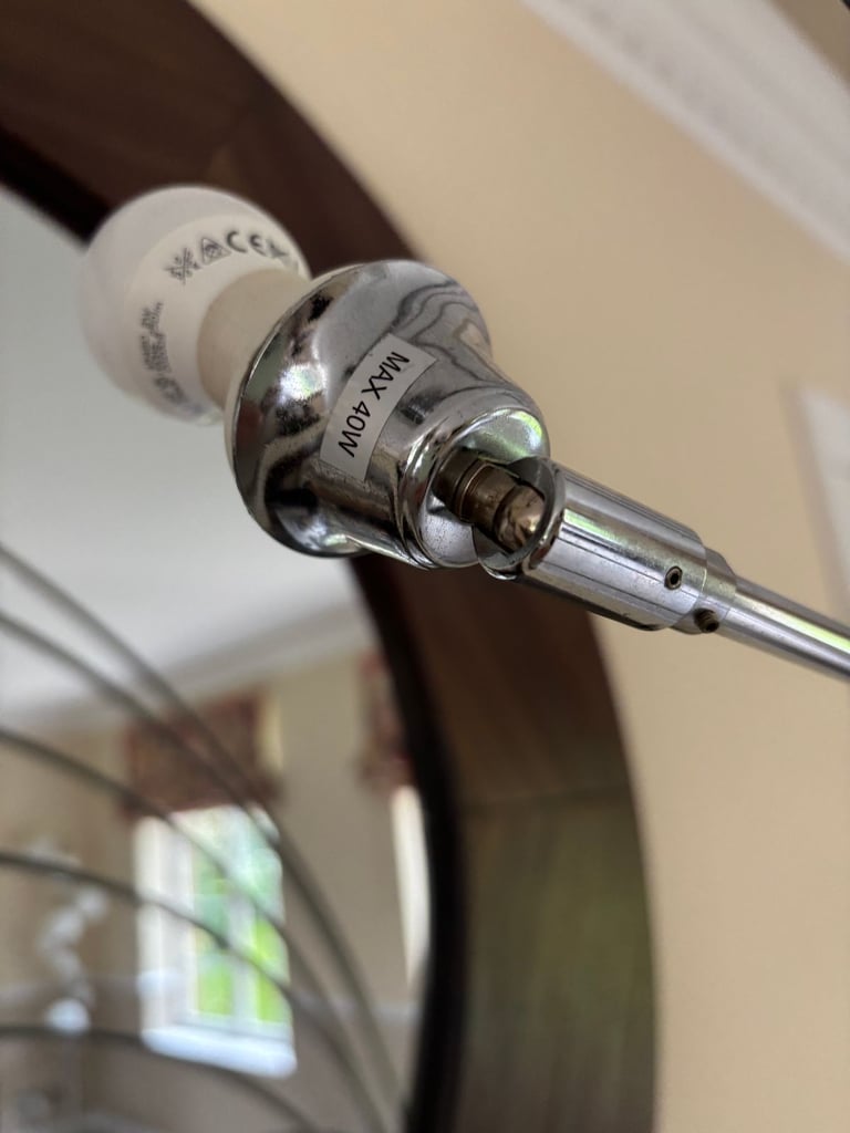 Danalight quality arched floor lamp with 5 flexible arms.