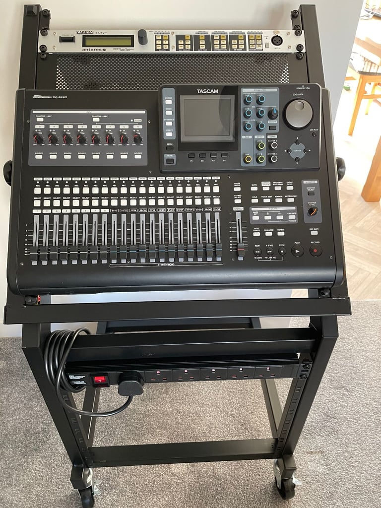 image for Tascam DP32sd Recorder,  Tascam TA-1VP Processor, Studio Rack Trolley