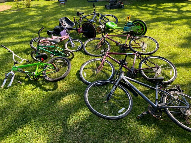 Collection of various bicycles and 