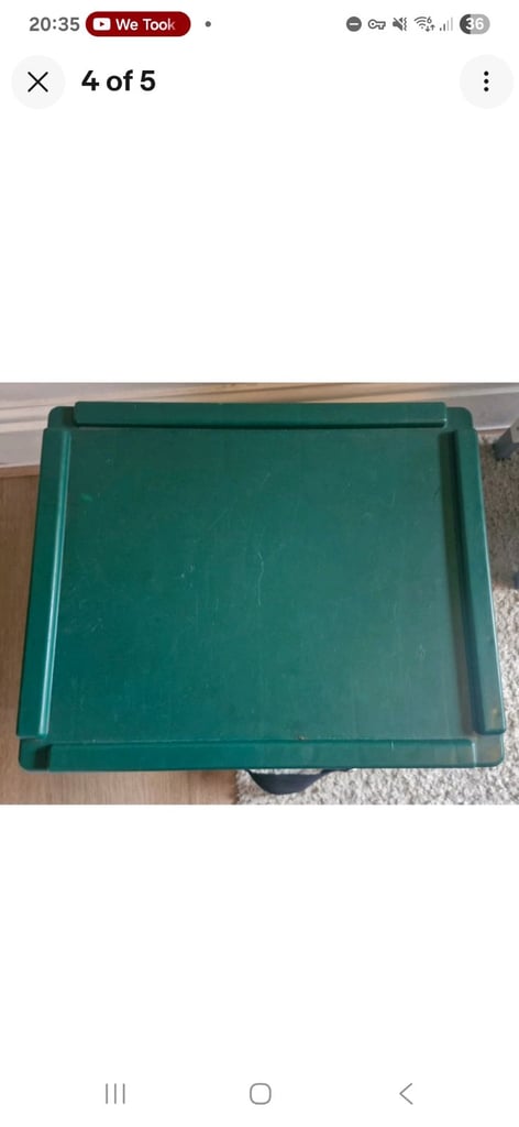 Shakespeare Fishing Seat Box with  Bait Side Tray Green Arm Strap