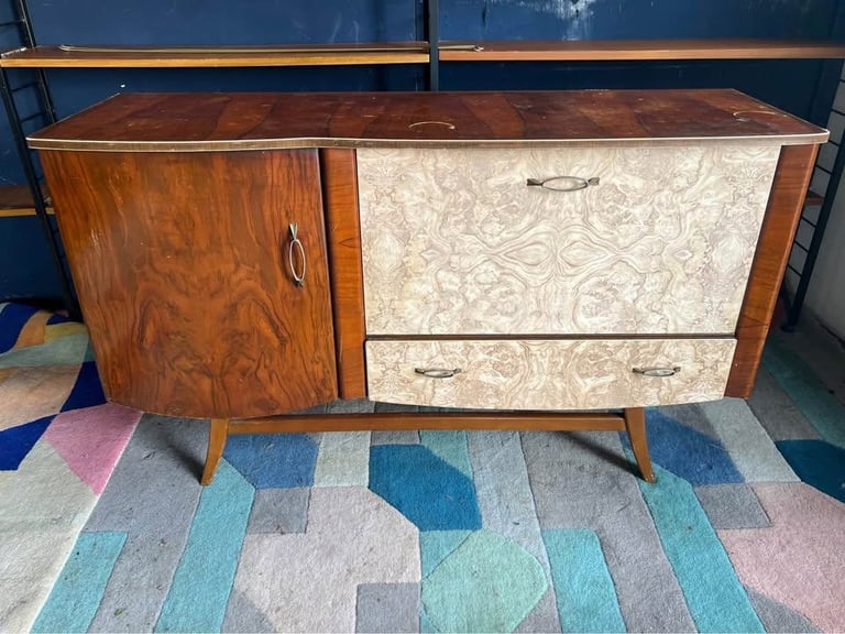 Beautility mid-century sideboard cocktail cabinet credenza