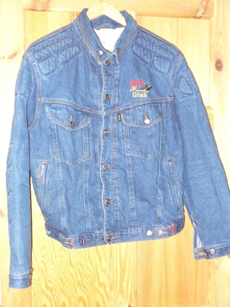 Denim bike/scooter jacket. Fits size medium. Good condition