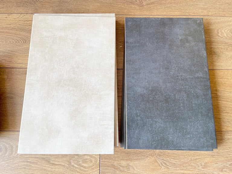 Ceramic Wall Tiles/ 400x250/ Beige and Charcoal/ 12pcs/ Norwich