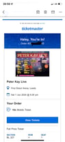 Peter Kay tickets x 2 