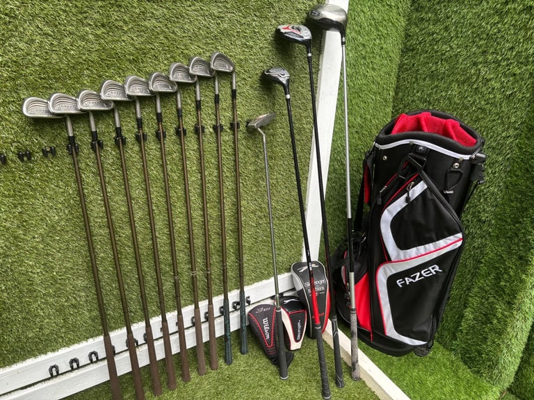 RAM LASER X2 (3–SW) + SLAZ WOODS + WILSON TI MATRIX 3 WOOD + BRONTY PUTTER + FAZER BAG – FULL SET