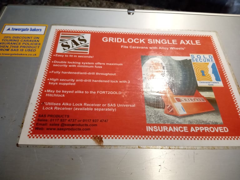SAS Gridlock caravan wheel lock 