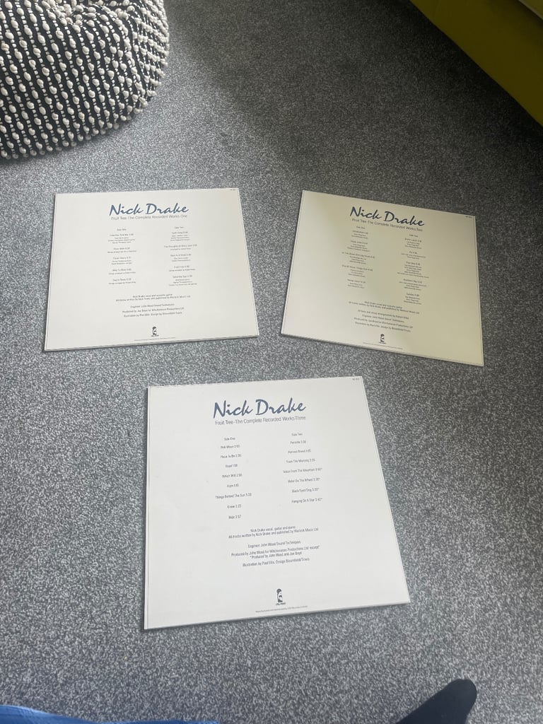 Nick Drake 1979 Fruit Tree Vinyl Complete Works 