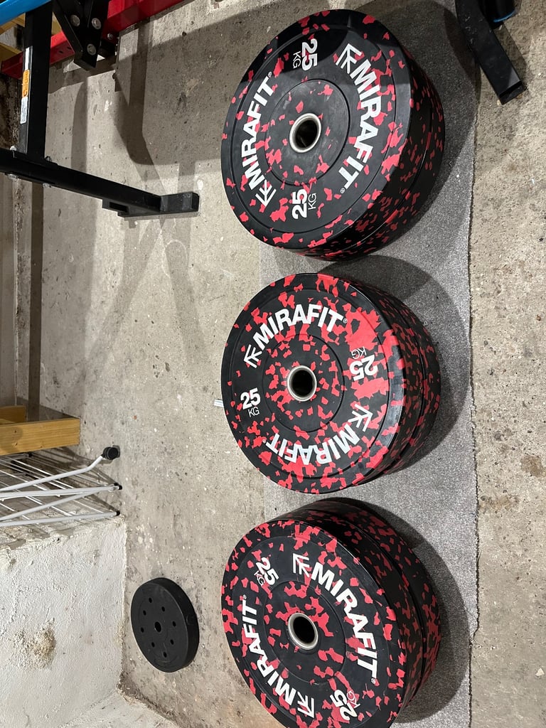 Mirafit colour splash 25kg weight plates 
