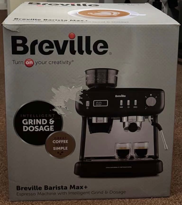 image for Breville Barista Max+ Bean to Cup Coffee Machine Black VCF152X 15 Bar 2.9L