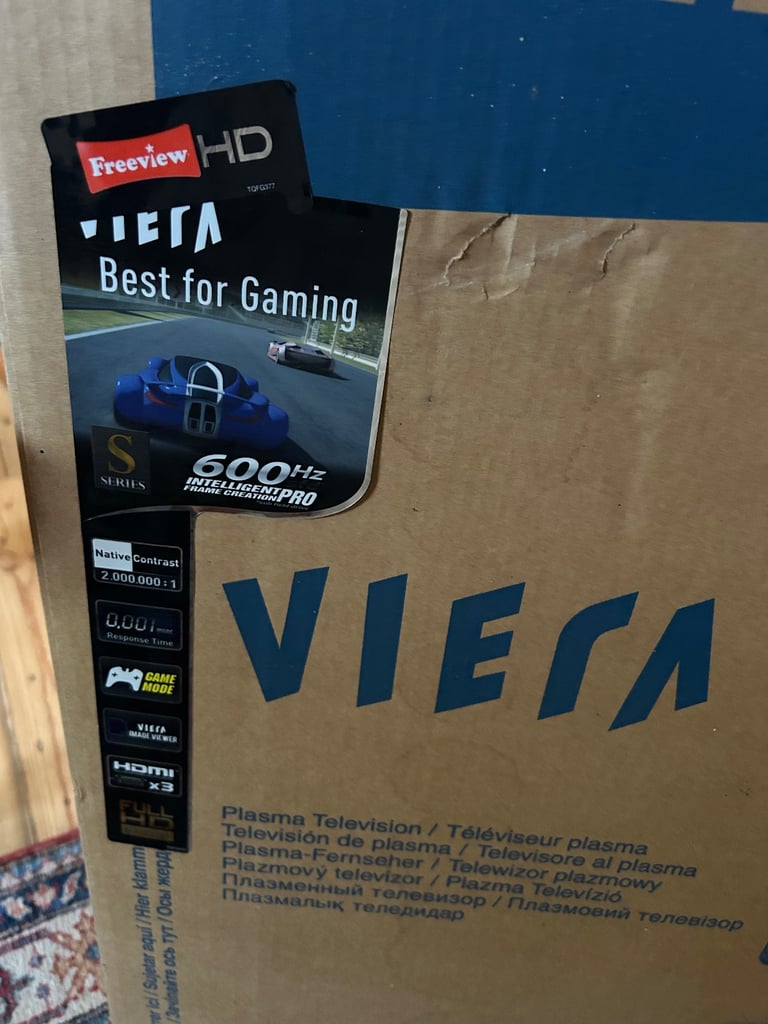 Panasonic Viera TX-P42S20B 42 Plasma Television TV Fully Working Boxed W Remote VGC