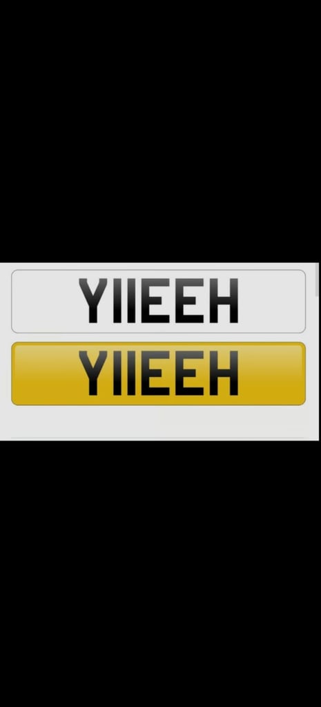Eye catchy 'Y11EEH' number plate for sale