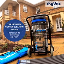 image for SkyVac high-reach gutter cleaning. 
