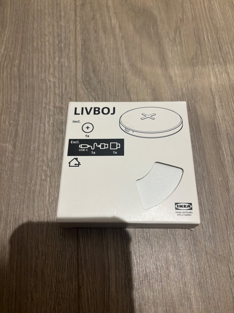 image for IKEA livboj wireless charger white new 