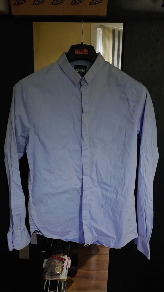image for Mens Superdry Shirt in Light Blue size Medium