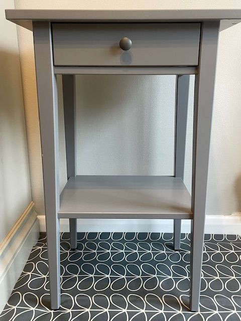 2 X IKEA HEMNES GREY BEDSIDE TABLES