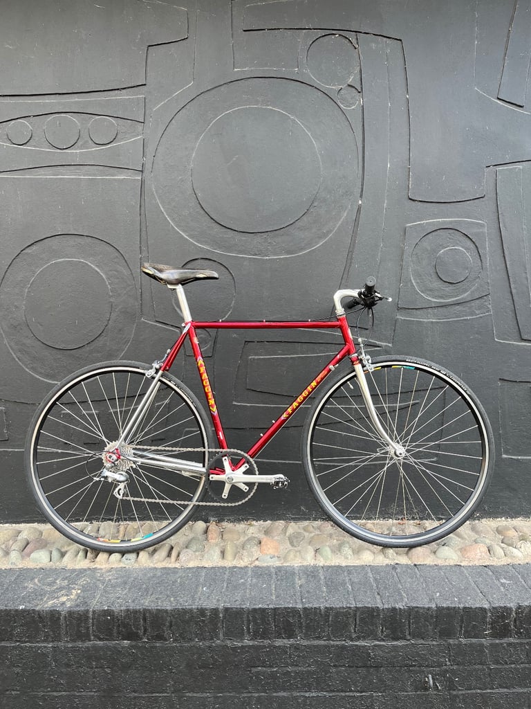 Fully serviced vintage Italian flat bar Road bike Faggin Columbus
