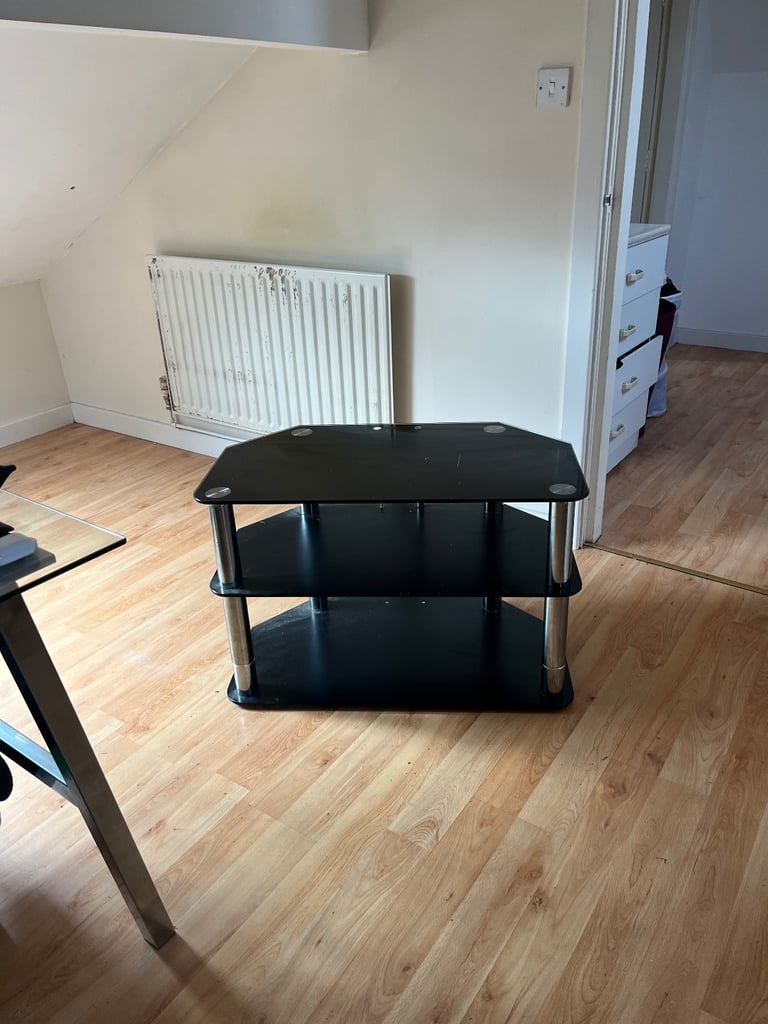 FREE Glass shelved tv stand
