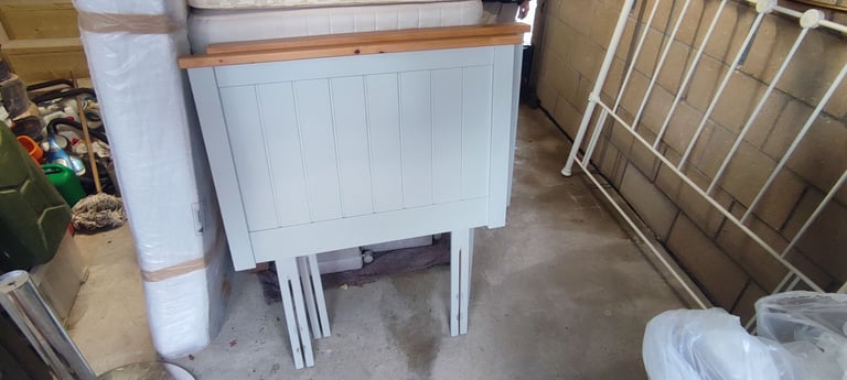 image for 2 X single bed headboards grey/oak