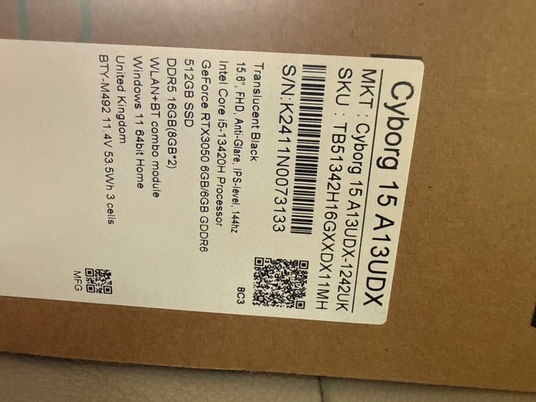 Cyborg 15 MSI Gaming Laptop