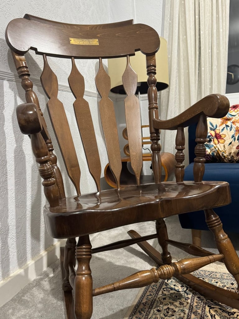 Vintage solid oak Rocking Chair. (rare find)