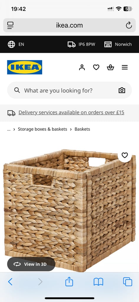 image for Ikea Baskets x 3 LABBSAL