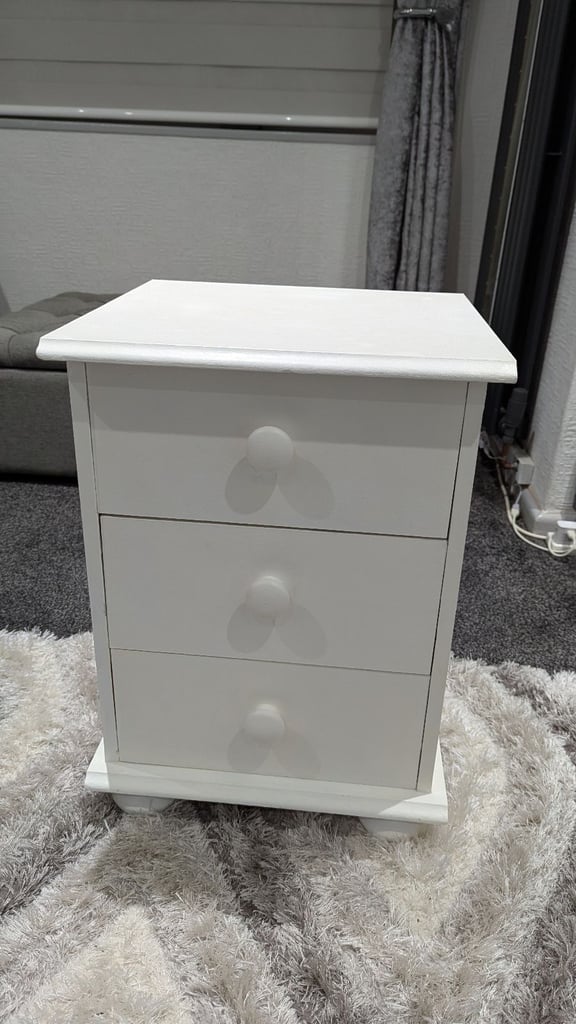 White bedside draw 
