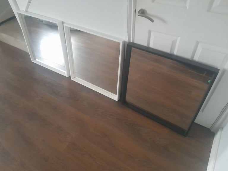 Three ( 3 ) Large Ikea NISSEDAL Square Mirrors . Each Measures 65 Cms x 65 Cms . £15 Each . 