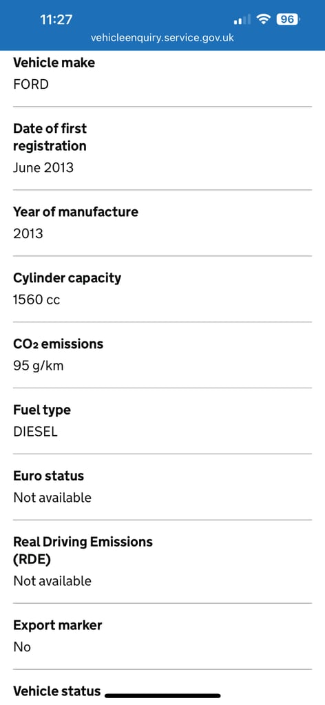 Ford, FIESTA, Hatchback, 2013, Manual, 1560 (cc), 3 doors