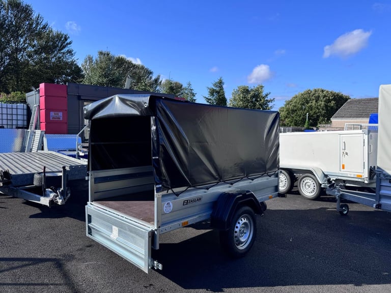 Brand New Zaslaw 205SU 7ft x 4ft single axle tipping trailer with frame and cover