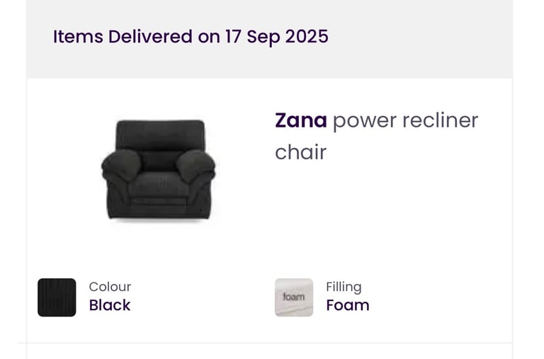 Power recliner chair