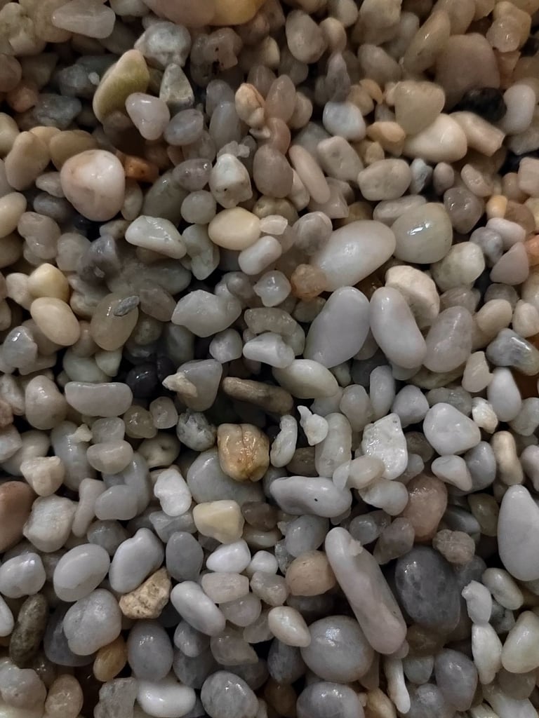 Natural Course White Amtra Aquarium Gravel - 4kg, Grains Size 4-8mm