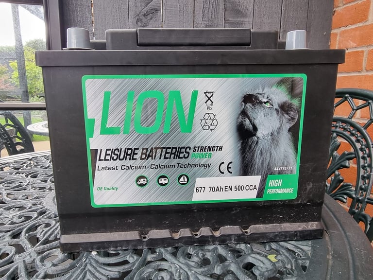 As new 70 amp leisure battery