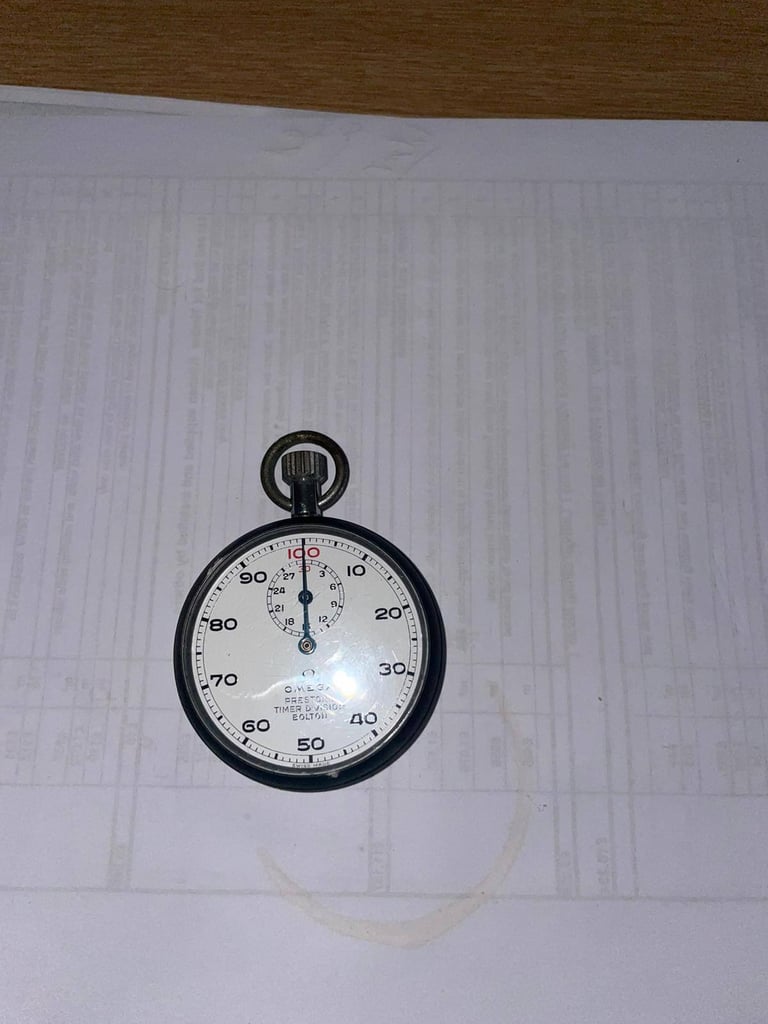 image for Omega Prestons Timer Division Stopwatch 1/100th circa 1970's
