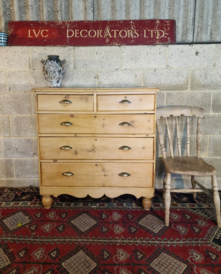 image for Victorian Mid-19th Century Pine Chest of Drawers