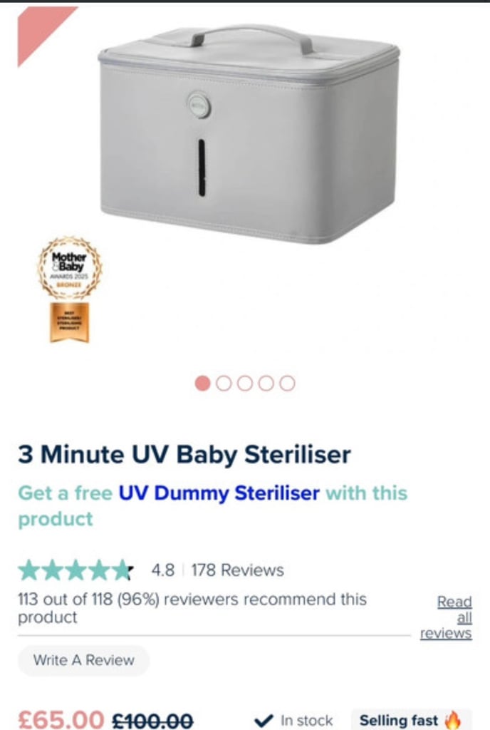 Nuby uv steriliser
