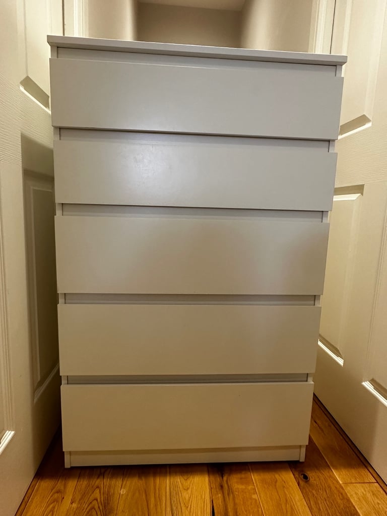 image for White chest of drawers - free for collection 