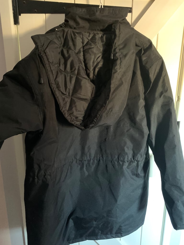 New/unworn Dickies Men’s Utility Coat PVC Coating Hooded Quilted Lining Size L see measurements