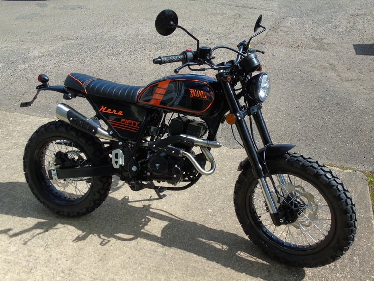 image for Bluroc Hero 50cc Brand New Leaner Legal Retro Scrambler * UK Delivery *