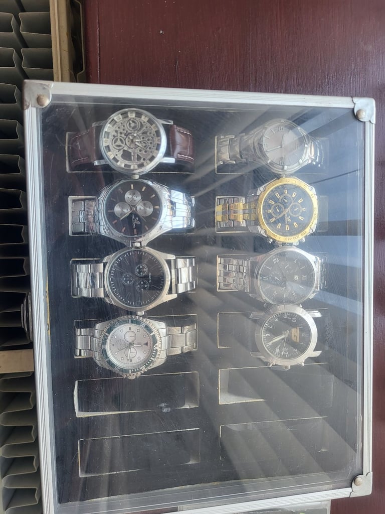 Display case and watches