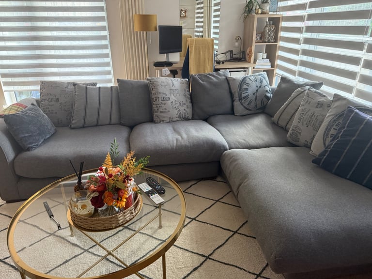 image for Large Grey Modular Corner Sofa