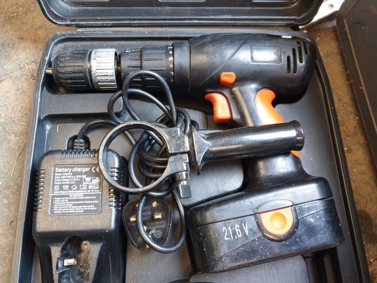 image for CHALLENGE 21.6V CORDLESS HAMMER DRILL COMBI + CHARGER CORDLESS DRILL + STORAGE CASE FULLY WORKING