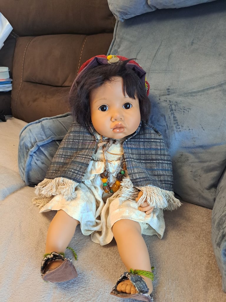 Collectors doll limited edition on ethnic style clothing