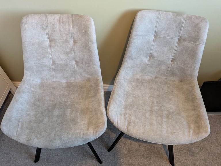 image for 2 X Grey Dinning Chairs 