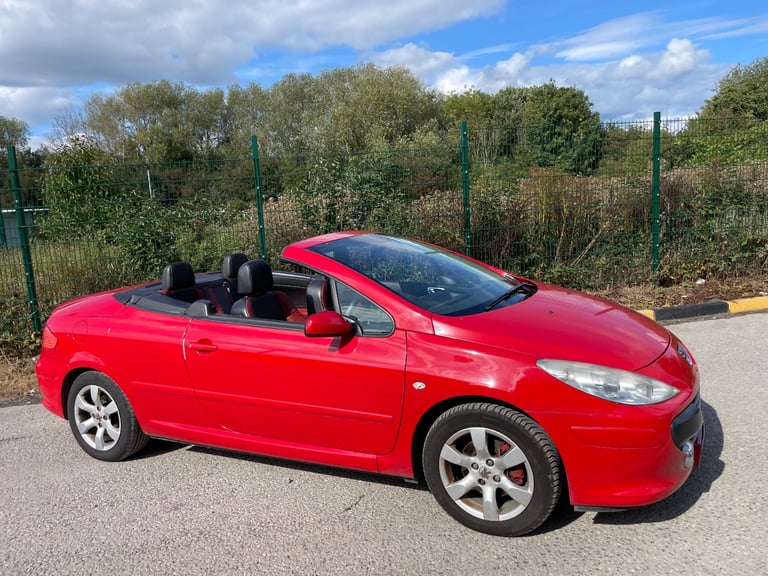 PEUGEOT 307 CC 1.6 ALLURE CONVERTIBLE 08 REG RED MOT MARCH 16TH 2026 SERVICE HISTORY LOW INSURANCE