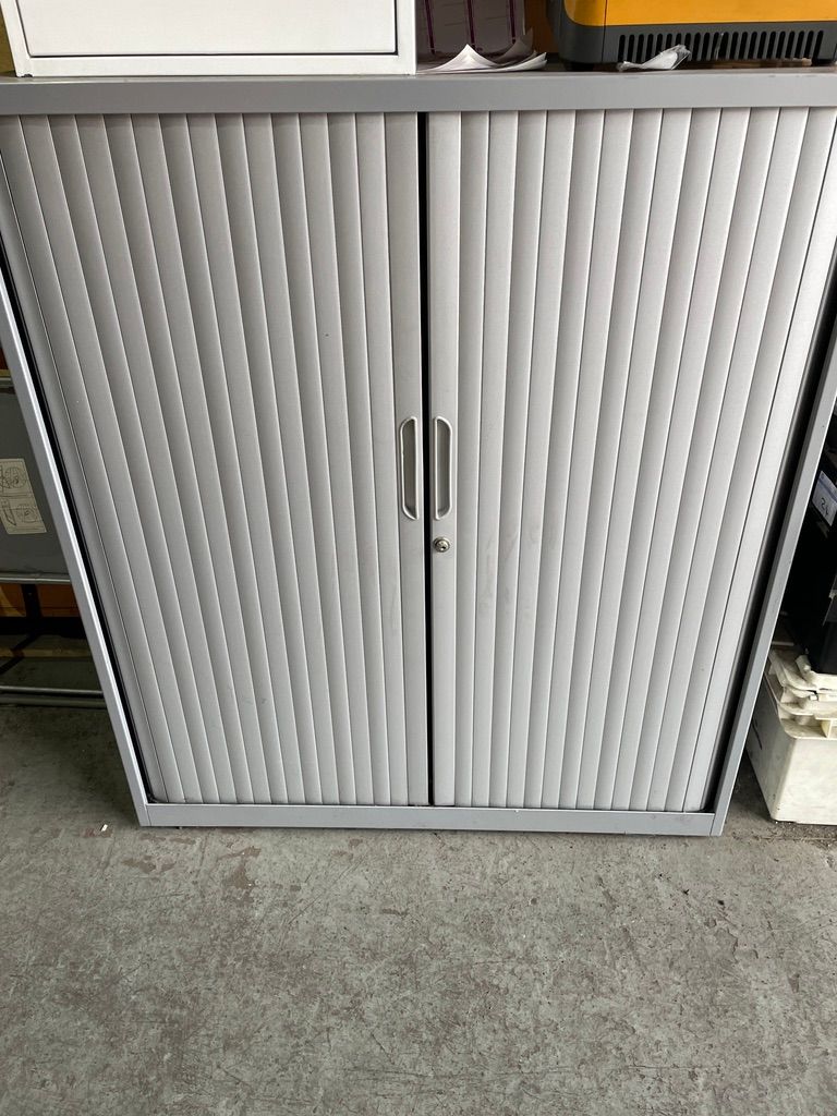 image for Tambour 2 Door Office Garage Metal Storage Cabinet/Filing Office Cupboard