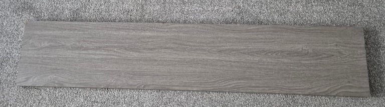 GREY OAK EFFECT LONG FLOATING SHELF - 118CM x 23.5CM