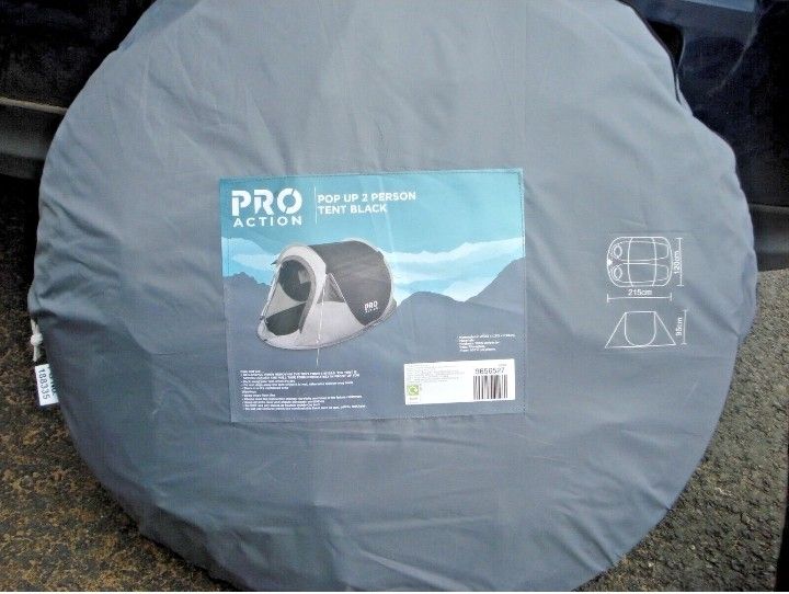 Pro Action pop up 1-2 person camping tent 