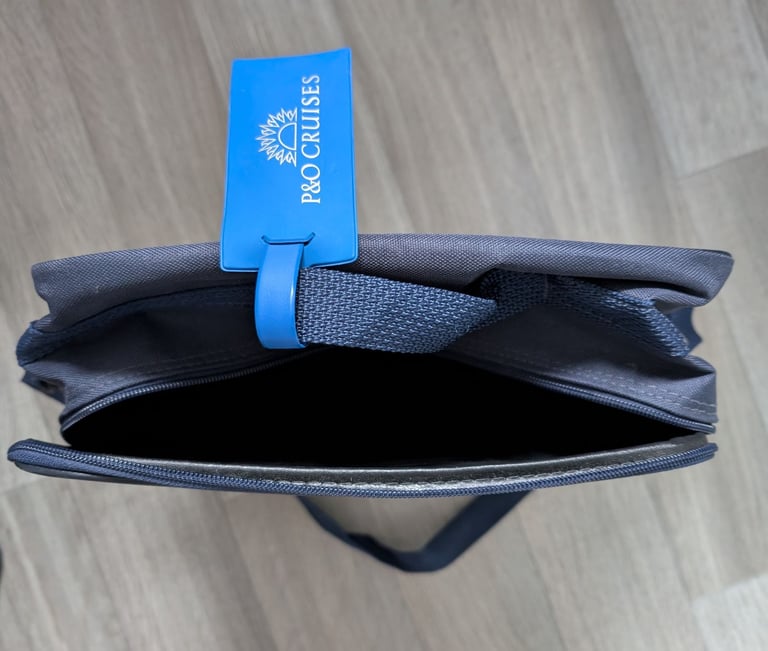 P&O Vintage Cruises Travel Shoulder Messenger Bag Navy Blue Canvas Pair